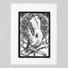 Linocut Print by Ivan Duso Tattoo Artist Print Art - Made in Berlin GERMANY - THE SPERMWHALE - limited series