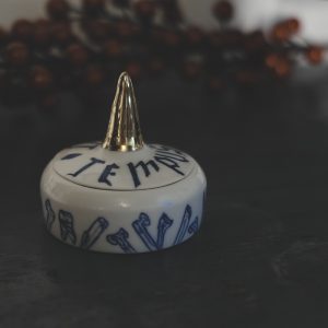 Porcelain wheel thrown Vessel Tempus Fugit Handmade in Berlin by Marta Maria Trenti